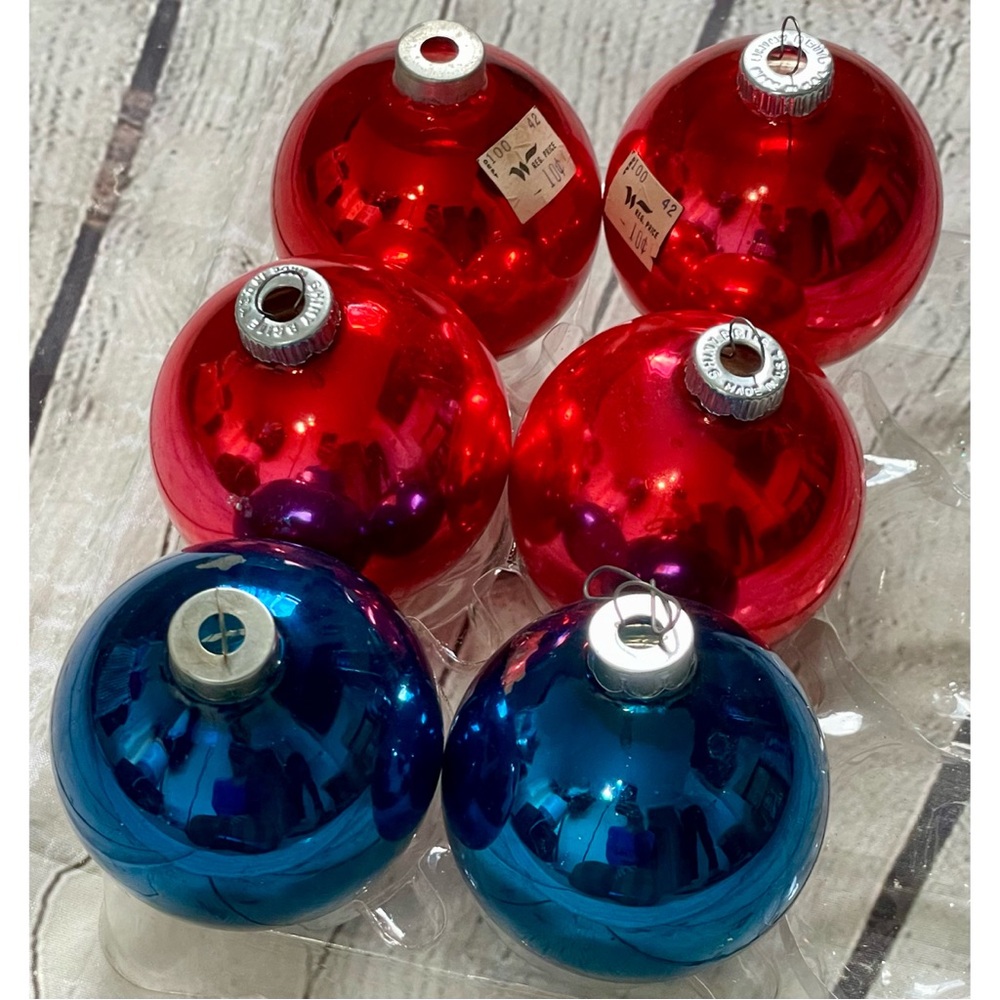 Vintage Shiny Brite Mercury Glass Christmas Ornaments